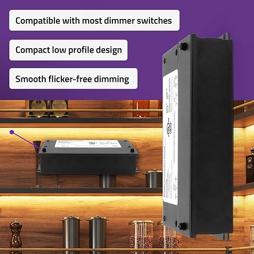 HitLights 24V 60W Dimmable LED Driver – Smooth Flicker Free Dimming – TRIAC