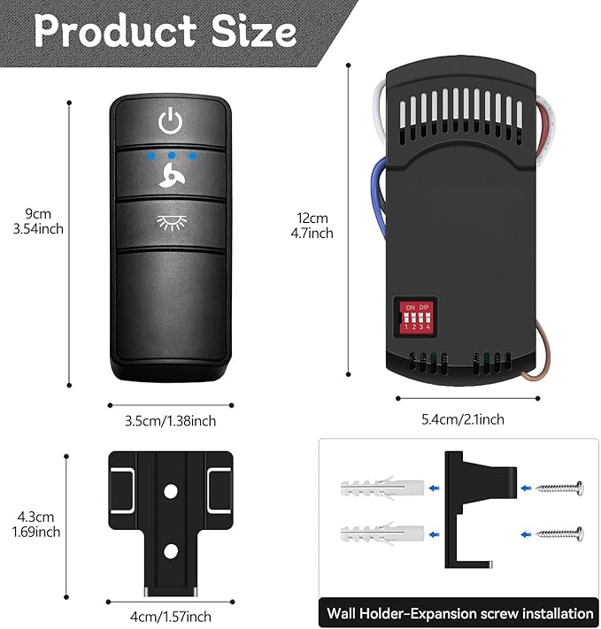 Universal Ceiling Fan Remote Control Kit, Hampton Bay Fan Remote Kit Replacement