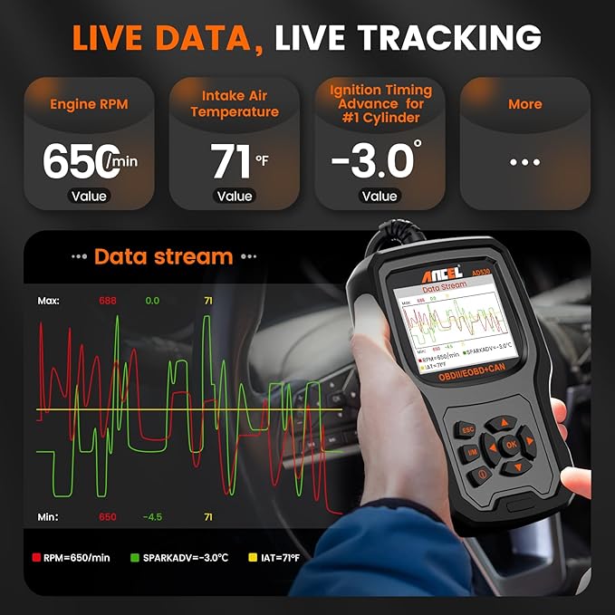 ANCEL AD530 OBD2 Scanner-Upgraded AD310, Car Code Reader