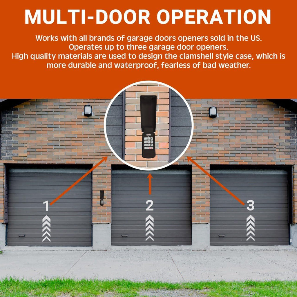 for GK-R Garage Door Opener Keypad, Compatible with All Genie Intellicode and Overhead Garage Door Openers, Replace 37332R, GK-BX, OKP-BX, GWKP, GWK-IC, ACSDG, ACSDA1, ACSD1G, B8QACSDA etc. (Black)