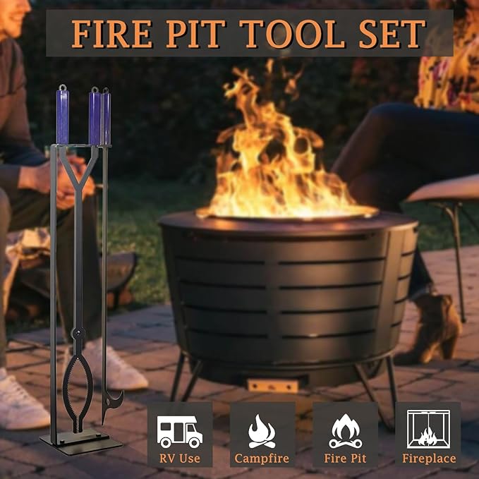 Heavy Duty Fire Pit Tools Set