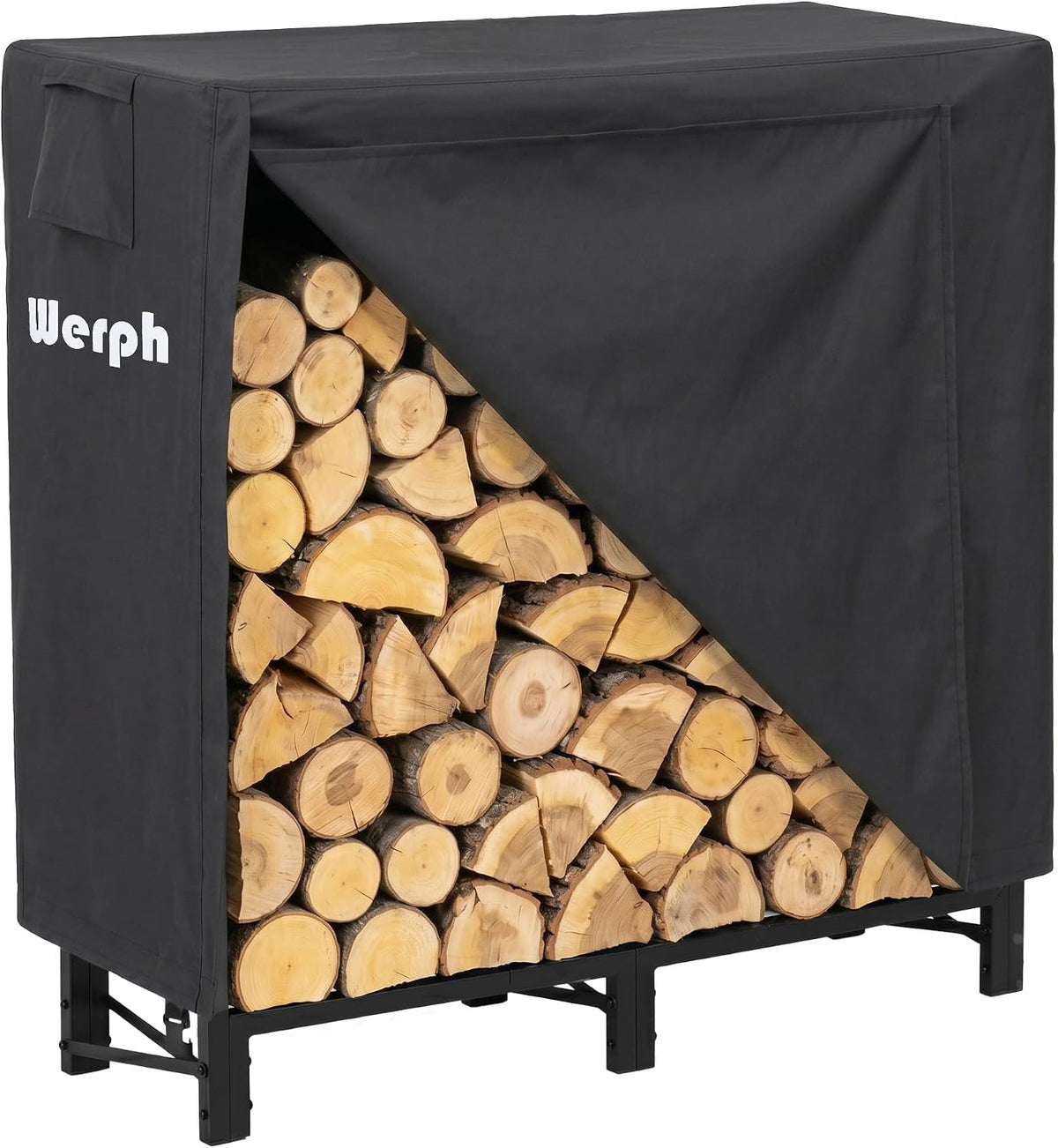 Werph 4FT Firewood Rack Outdoor, Heavy Duty Firewood Storage Rack