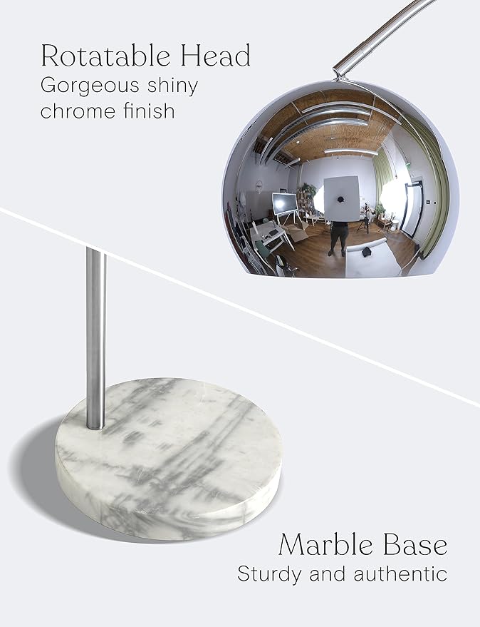 Brightech Olivia Floor Lamp, Arc Lamp