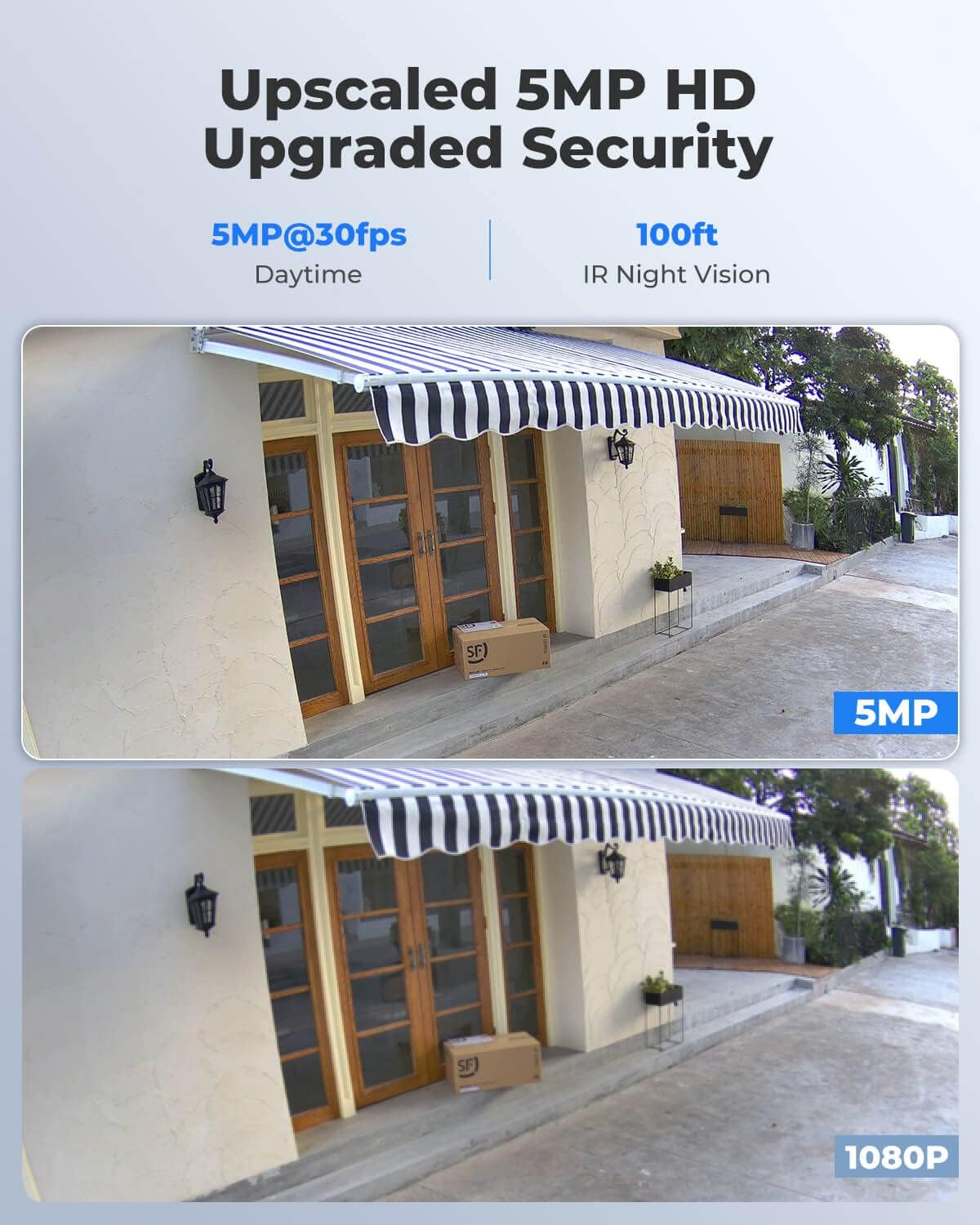 REOLINK 5MP PoE Security Camera RLC-510A, 100ft IR Night Vision