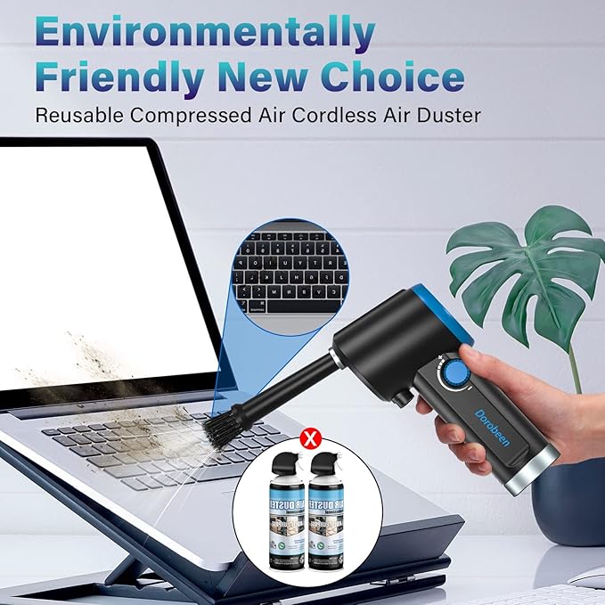 DOROBEEN Compressed Air Duster, Electric Air Duster, Cordless Air Duster