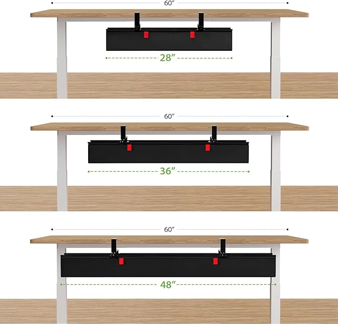 KEEGH Extra Large 48" Under Desk Cable Management Tray