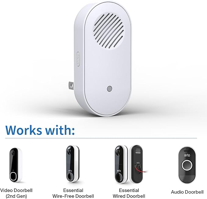 Arlo Chime 2, Built-in Siren, Audible Alerts, Customizable Melodies, Wi-Fi