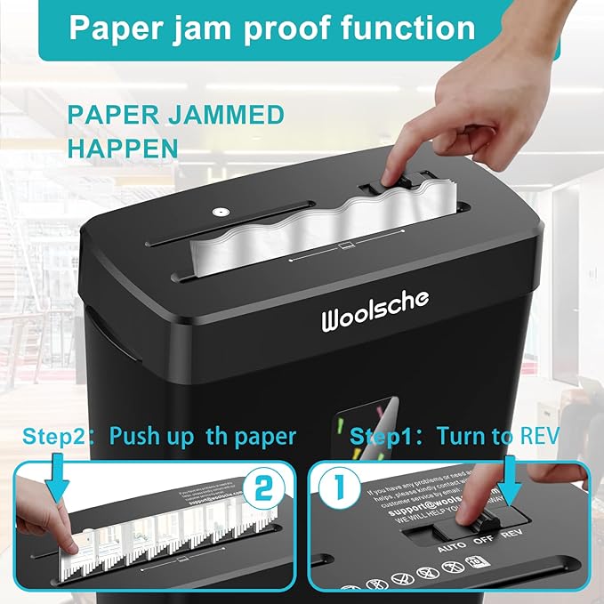 Woolsche Paper Shredder, 10-Sheet Cross Cut