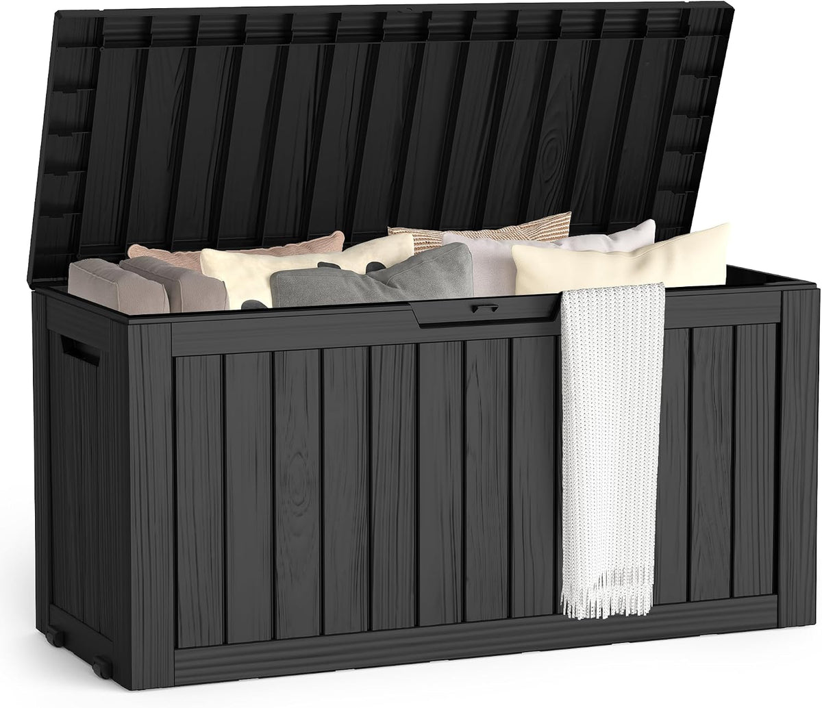 Outdoor Deck Storage Box, 75 Gallon Deck Box,Lockable Patio Storage Bench
