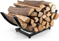 Curved Firewood Rack Holder Outdoor: 30 Inch Heavy-Duty Firewood Rack, Indoor/Outdoor Fireplace Log Holder - Rust-Resistant, Portable & Tool-Free Assembly