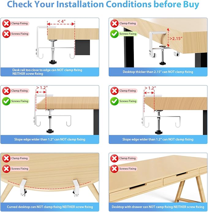 KEEGH Large 36" Under Desk Cable Management Tray