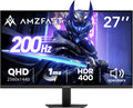 Amzfast 27 Inch Gaming Monitor 200Hz WQHD 2k 2560 x 1440p Monitor, Built-in