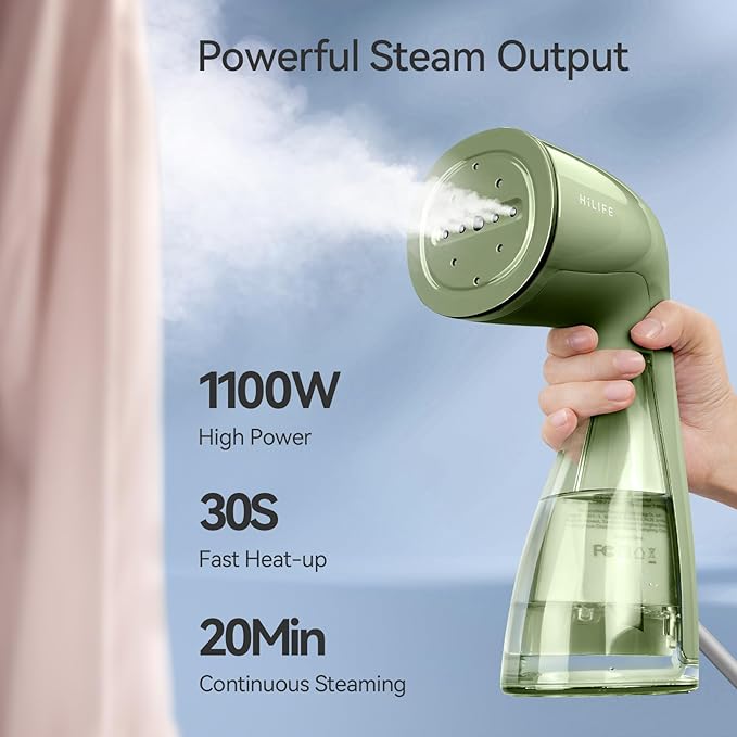HiLIFE Steamer for Clothes, 1100W Clothes Steamer