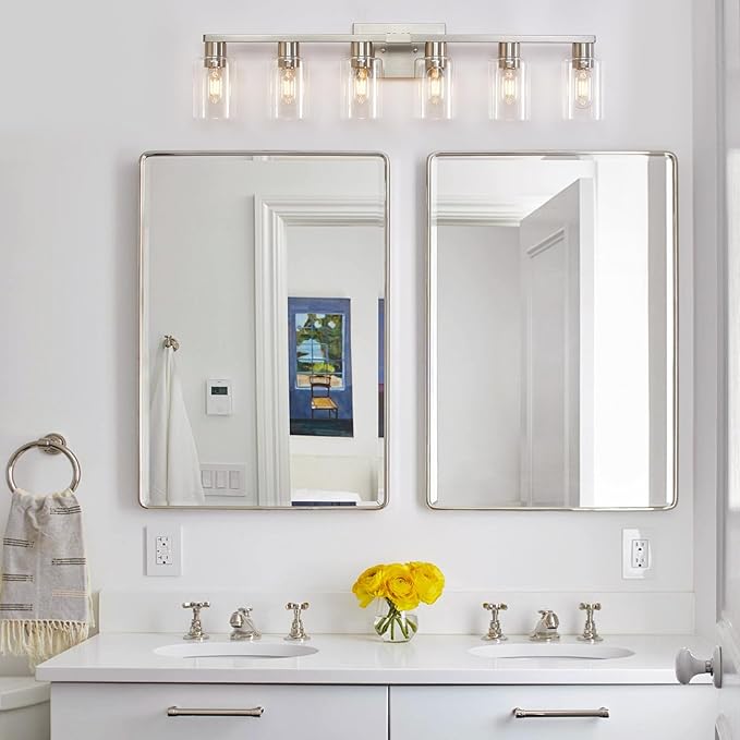 6 Light Bathroom Light Fixtures, Bathroom Vanity Light