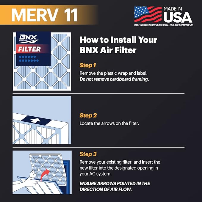 BNX TruFilter 20x23x1 Air Filter MERV 11 (6-Pack)