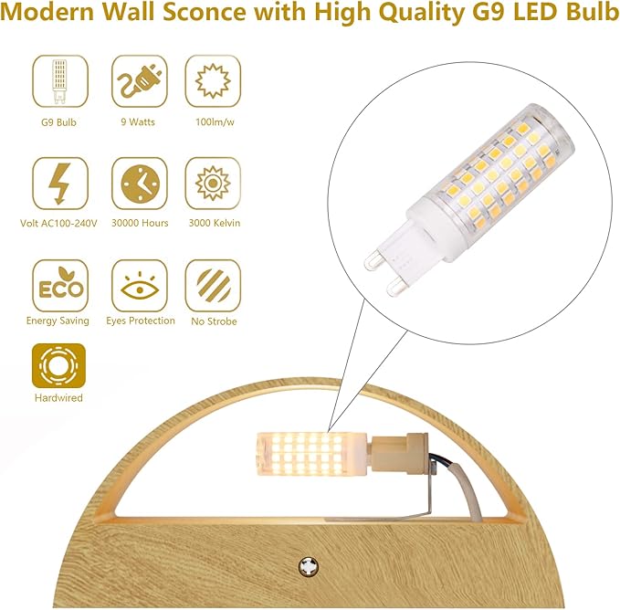 Aipsun Aluminum Modern Wall Light Fixtures 1 Pack Indoor LED Wall Sconce