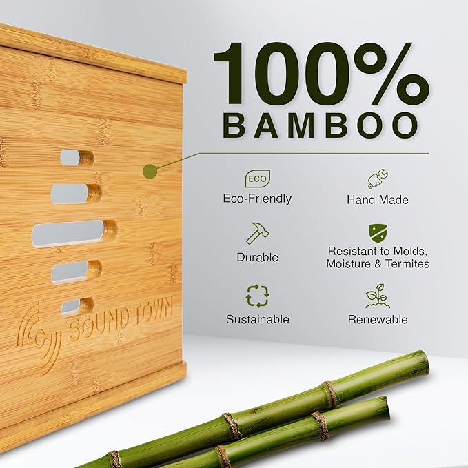 Sound Town DIY Solid Carbonized Bamboo Studio Rack