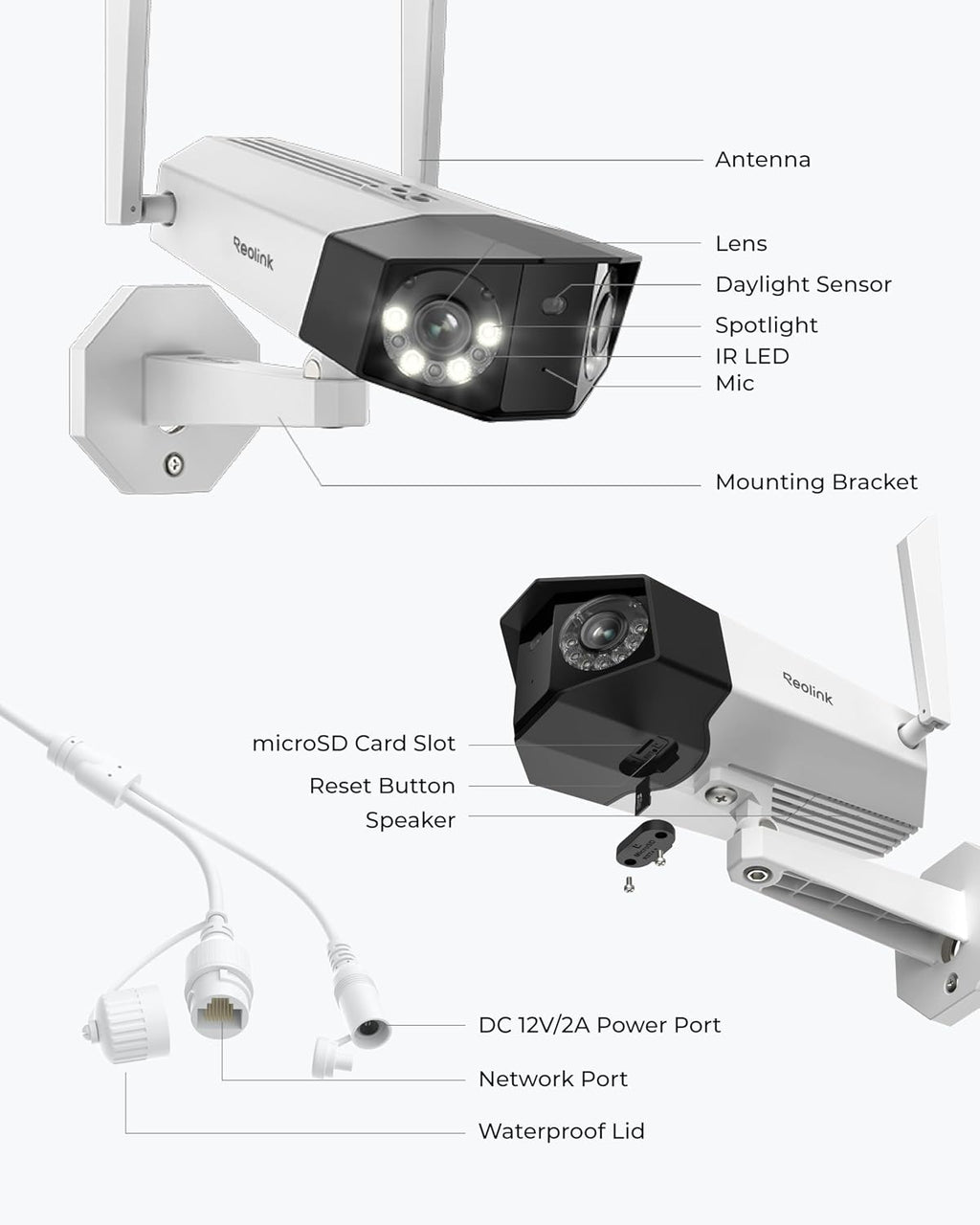 reolink 16mp security camera outdoor dual lens 180, view 9