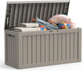 Outdoor Deck Storage Box, 90 Gallon Deck Box,Lockable Patio Storage Bench