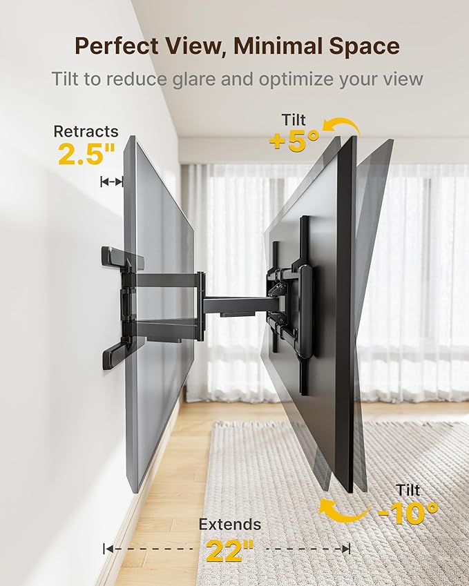 monTEK Full Motion TV Wall Mount