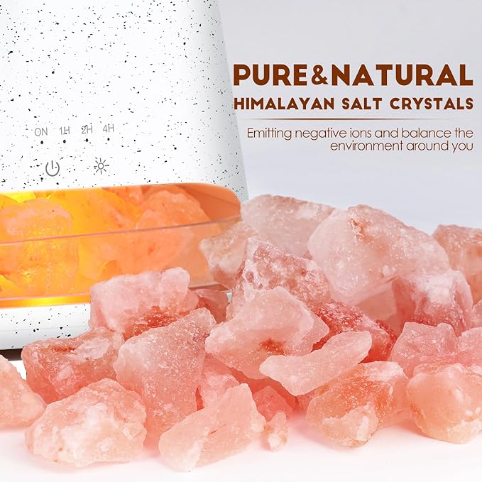 SALKING 2-in-1 Himalayan Salt Lamp & Ultrasonic Essential Oil Diffuser