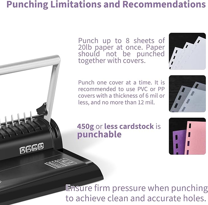Binditek Binding Machine, 145 Sheets, Comb Binder Machines