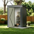 5x3 FT Outdoor Storage Shed, Metal Garden Shed with Upgraded Frame, Lockable Doors for Backyard, Patio, Lawn and Garden