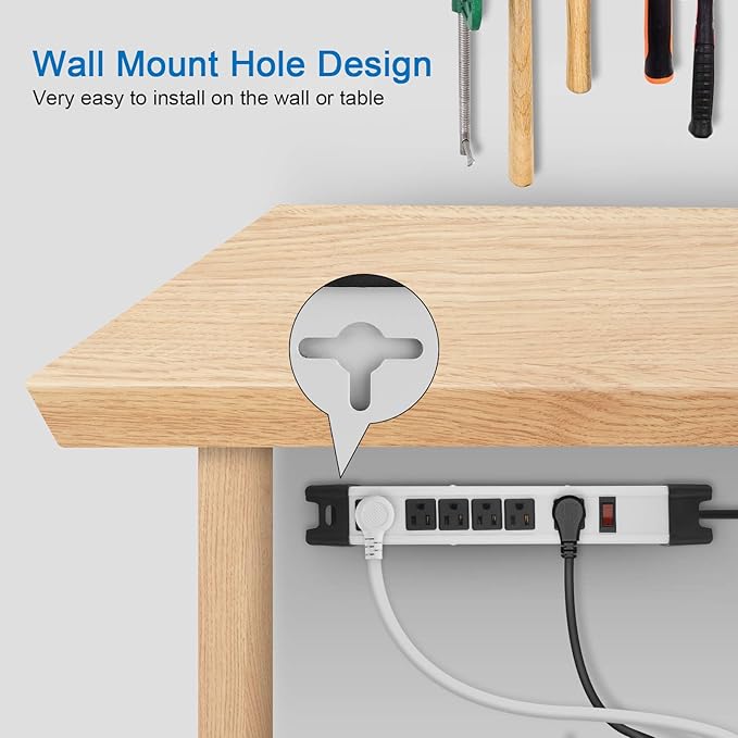 Heavy Duty Power Strip Surge Protector