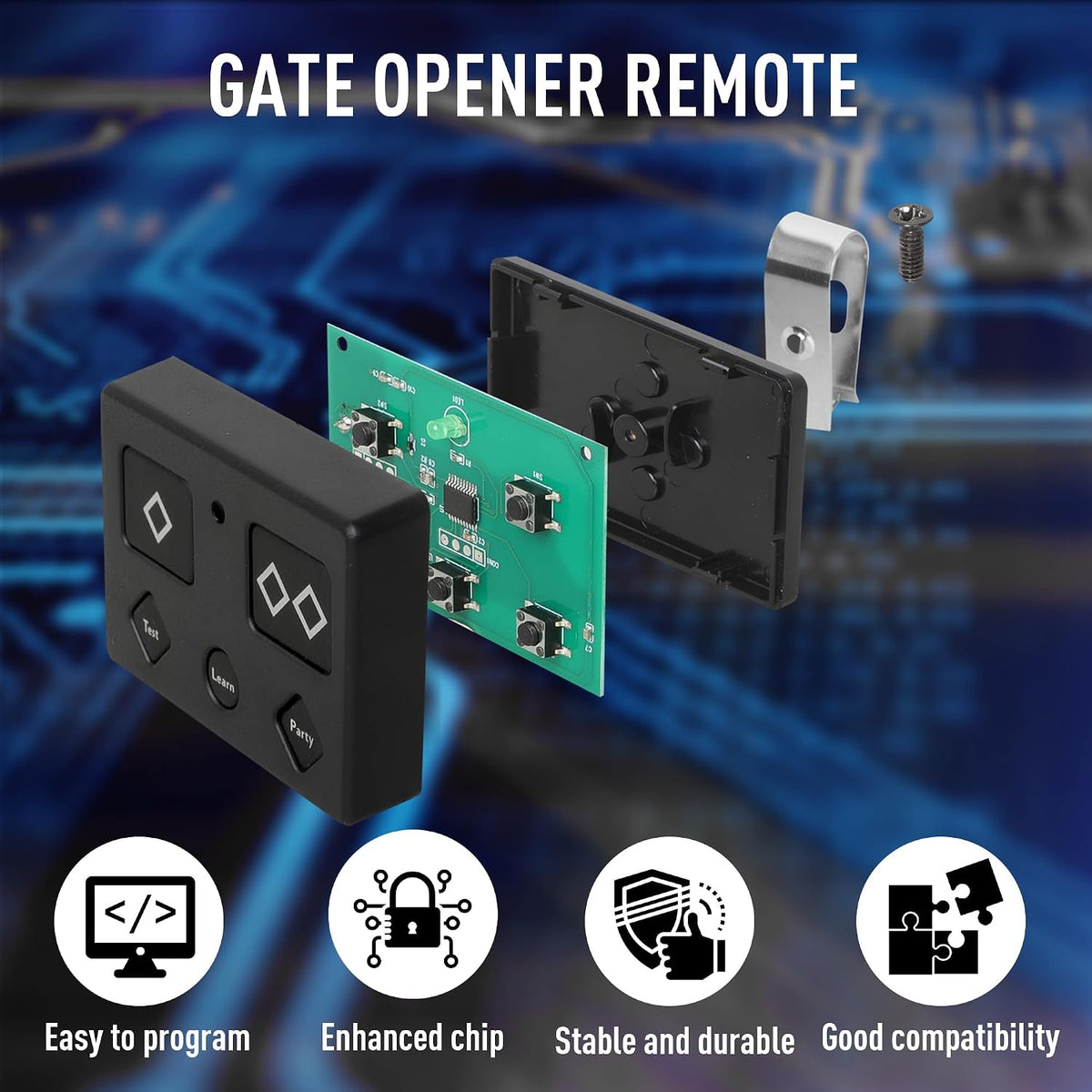2 for ghost gate opener remote, package contents