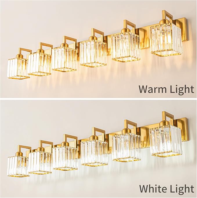FDPBY Modern Crystal Bathroom Vanity Light