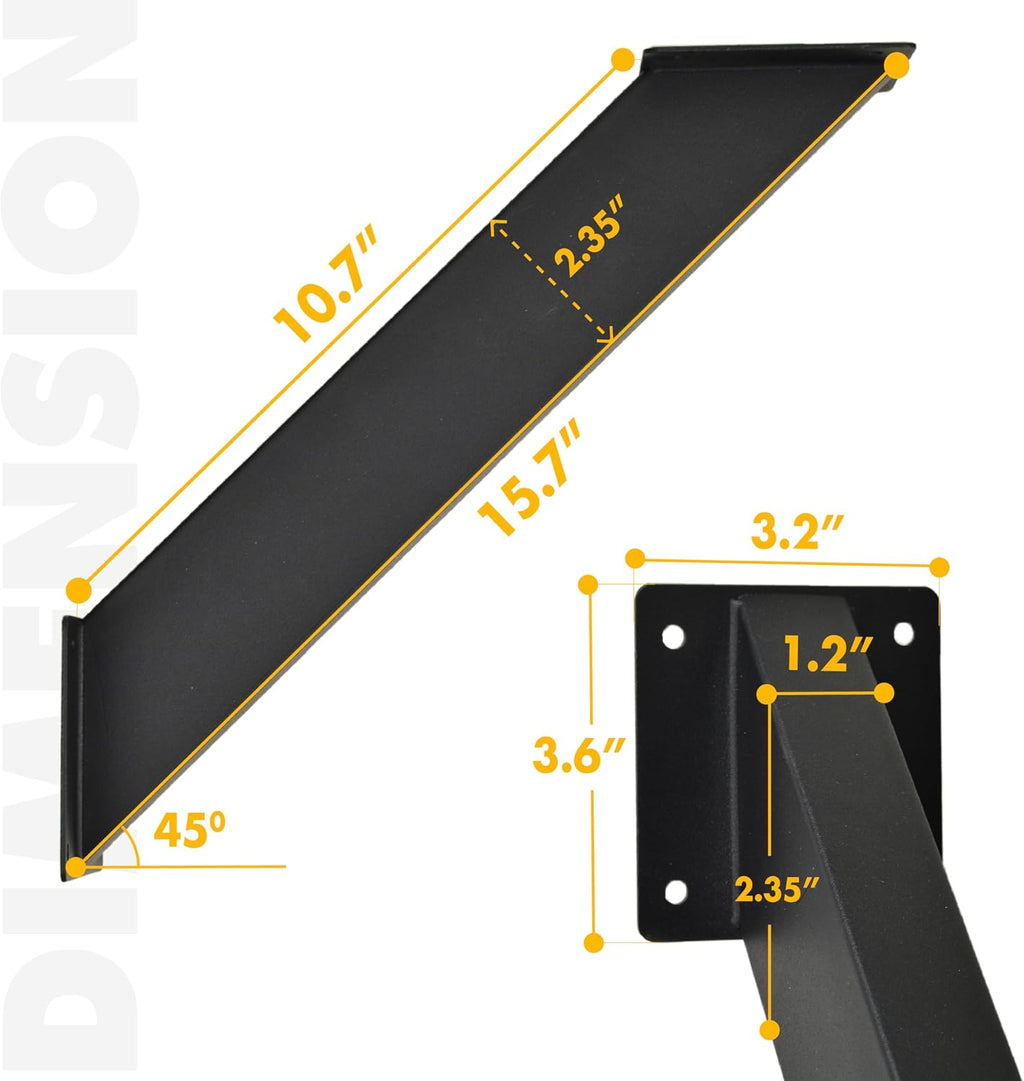 45-degree pergola bracket angle reinforcing support anchor, close-up detail