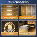 Under Cabinet Lights, 76 LED Operated Motion Sensor Light Indoor, 1500mAh USB (6-Pack)