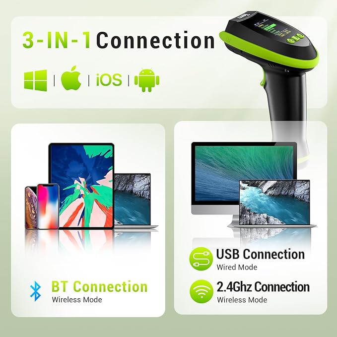 Tera Barcode Scanner Wireless 2D QR
