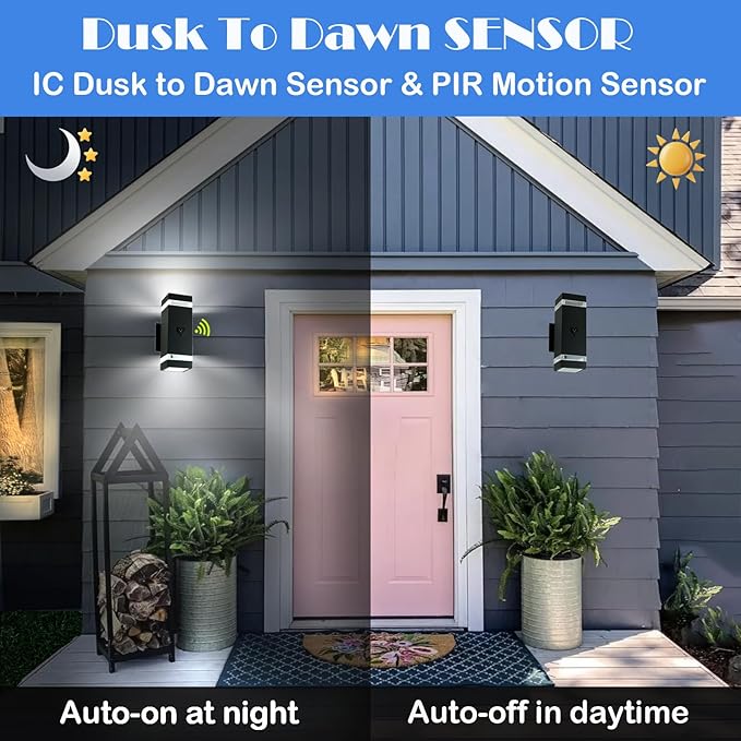 iYogaled Motion Sensor Outdoor Wall Lights