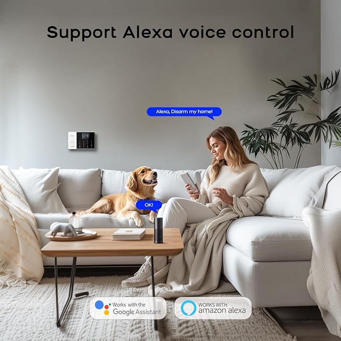 PGST WiFi Alarm System for Home Security, Motion Detector, Tuya APP Instant
