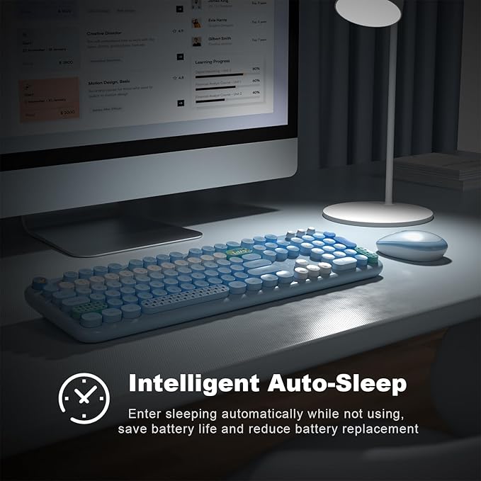 MOFII Wireless Keyboard and Mouse Combo, Full Size 2.4G Plug and Play