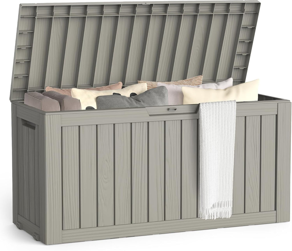Outdoor Deck Storage Box, 75 Gallon Deck Box,Lockable Patio Storage Bench