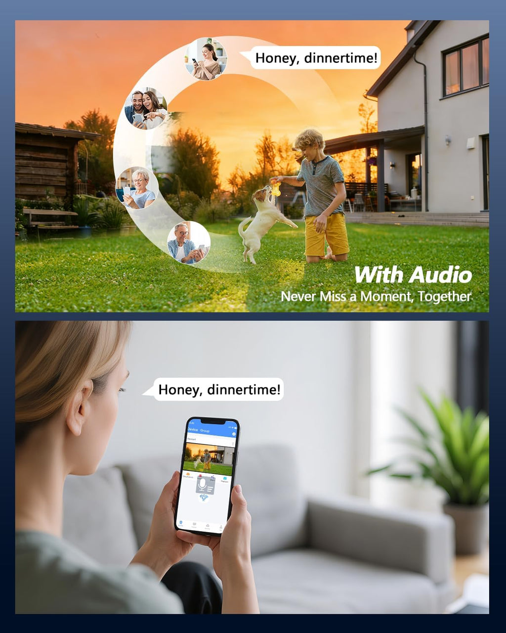 5mp wired poe security camera system for home, side view