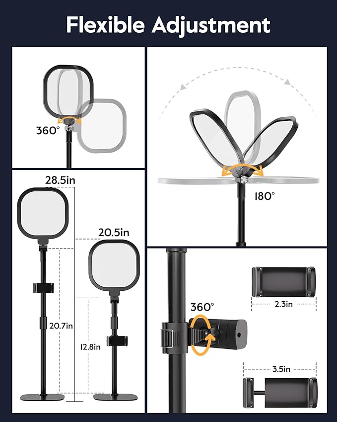 Video Conference Lighting for Zoom Meeting, Ring Light for Desk