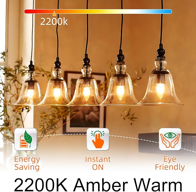 GvvooHome Candelabra Light Bulbs 40 watt Equivalent, E12 LED Bulb Dimmable B10