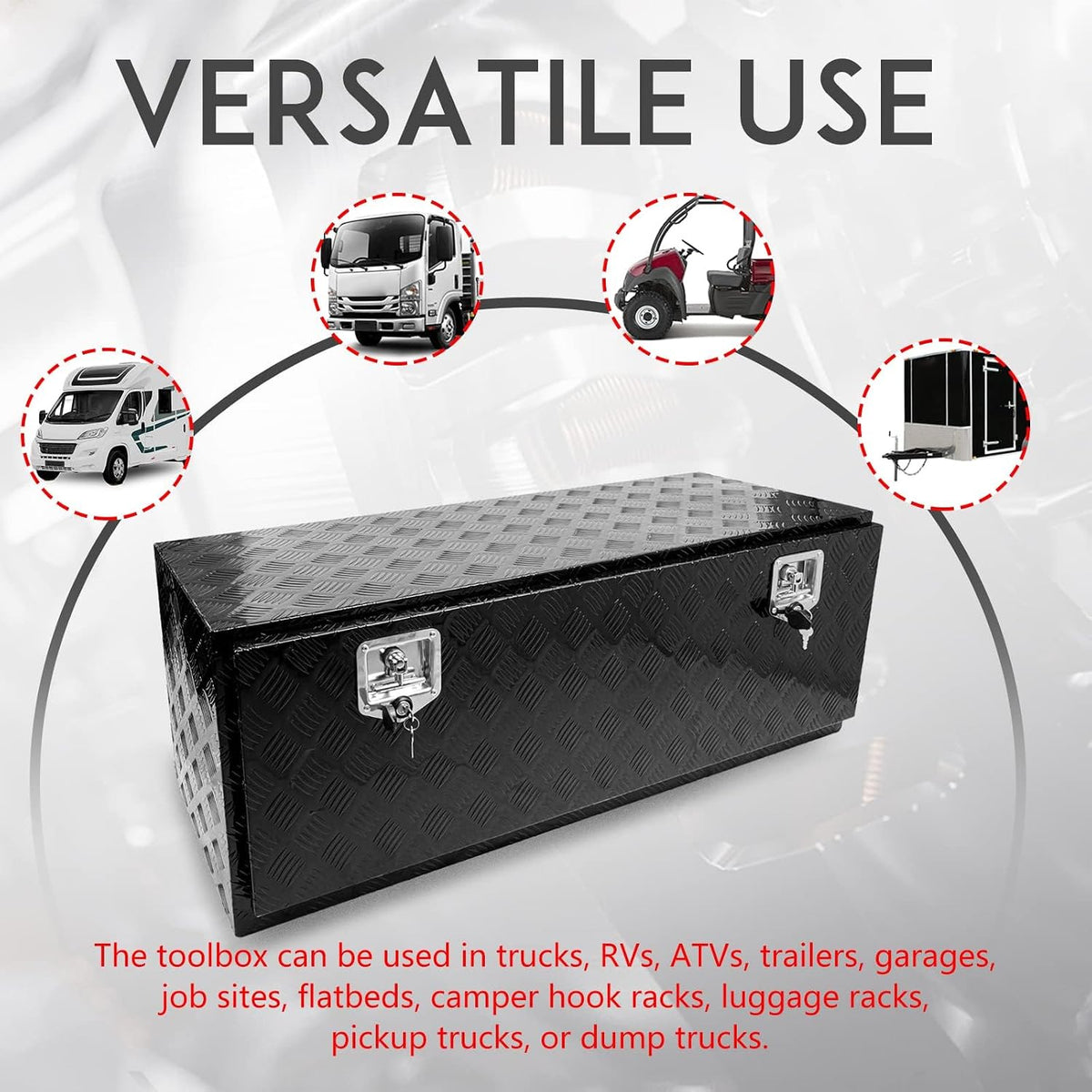 48 * 18 * 18 aluminum heavy duty, side view