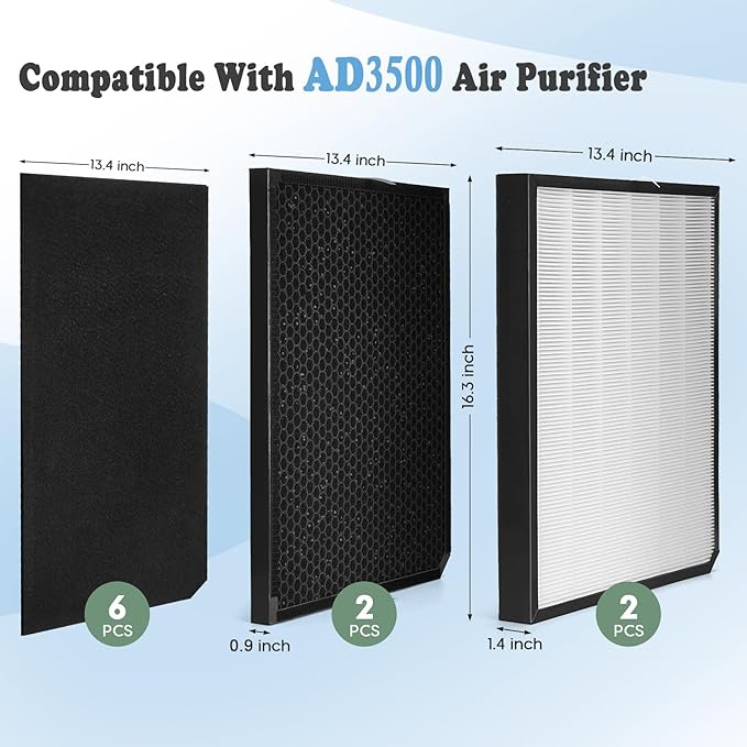 3500 Filter Replacement Set Compatible (10Pack)