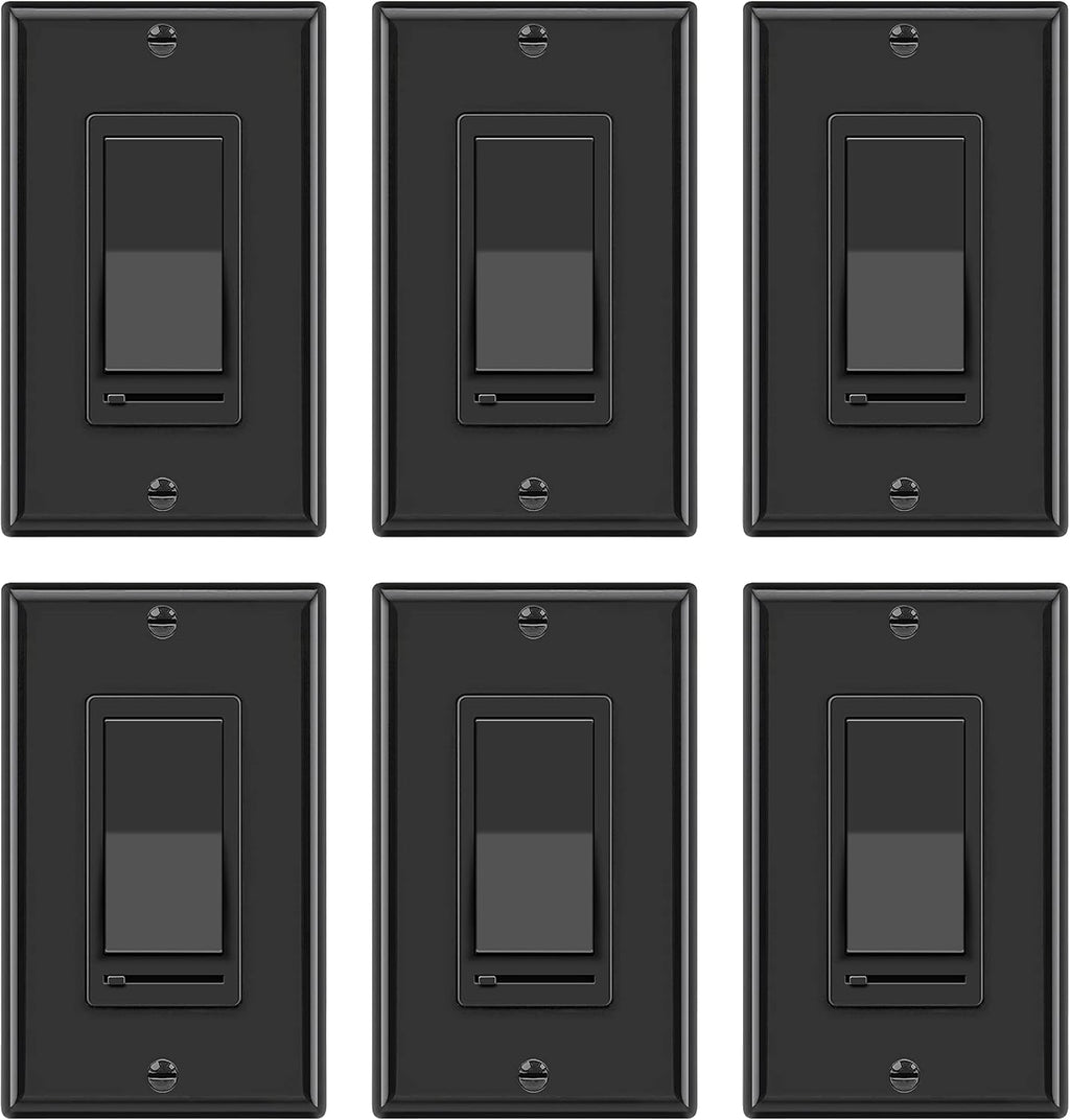 BESTTEN 6 Pack Dimmer Wall Light Switch, Compatible