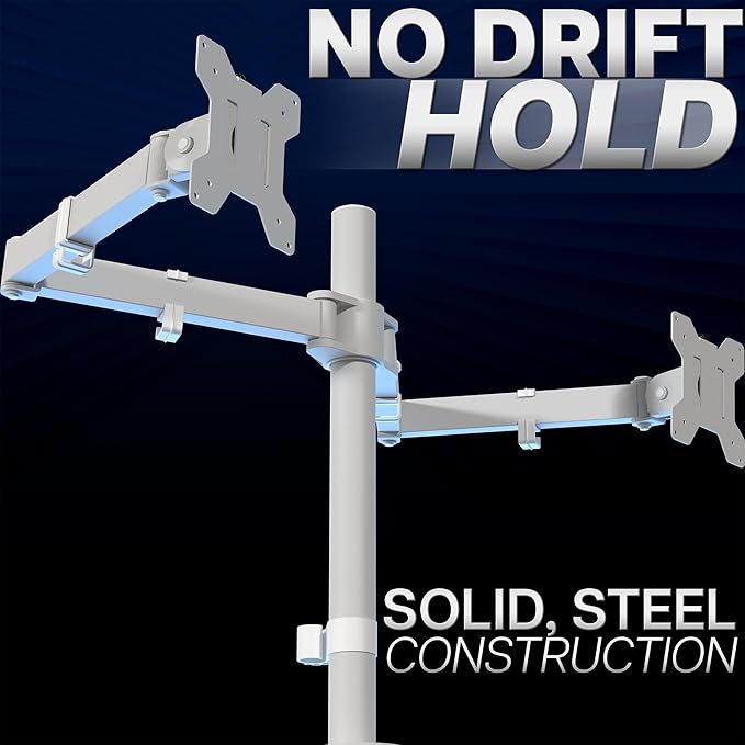 VIVO Dual Ultrawide Monitor Desk Mount, Heavy Duty Fully Adjustable Steel Stand