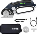 Deepcut 3/8" Electric Cardboard Cutter,Cordless Scissors with LED Light,Storage Box,Rechargeable Powerful Rotary Box Cutter with 2 Blades for Thick Cardboard, Fabric, Carpet, Leather