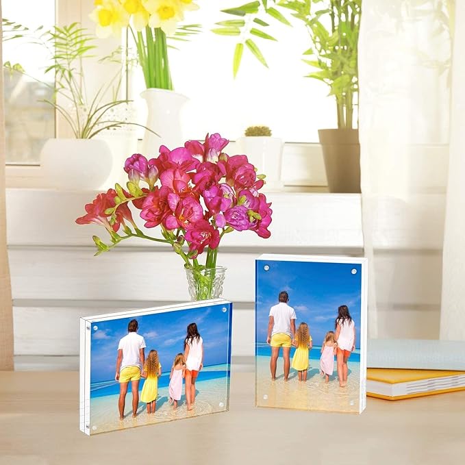 Meetu 5 Pack Acrylic Picture Frame 6x8