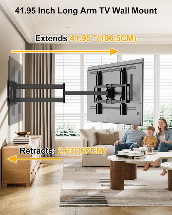 FORGING MOUNT Long Arm Full Motion TV Wall Mount