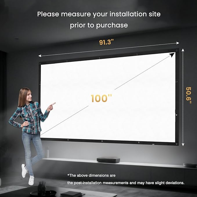 100 inch Projector Screen 2025 Upgraded