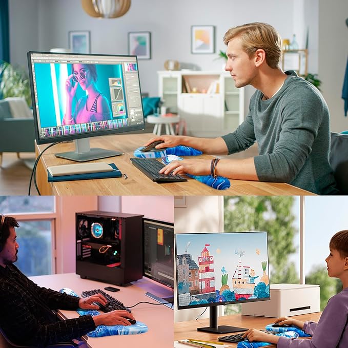 Mouse Pad Wrist Support, Laokiiy 2 in1 Keyboard Wrist Rest+ Ergonomic Mouse Pad