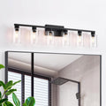 SOPEAS 6-Light Bathroom Vanity Light Black Vanity Lights